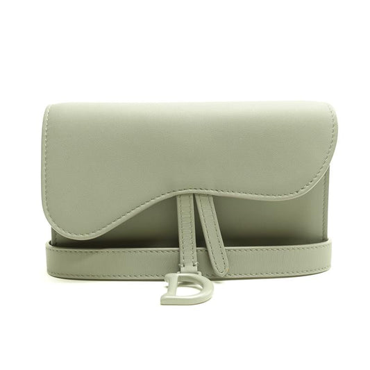 Pre-owned Dior Saddle Blue & Grey Calfskin Beltbag