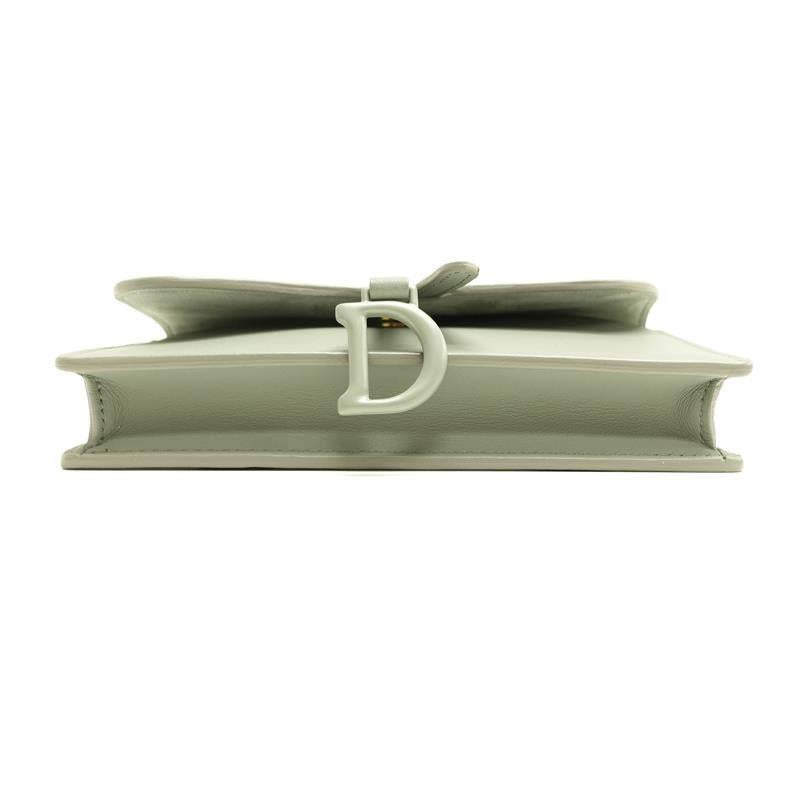 Pre-owned Dior Saddle Blue & Grey Calfskin Beltbag