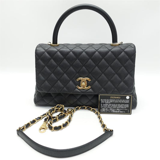 【DEAL】Pre-owned Coco Handle Black Caviar Shoulder Bag