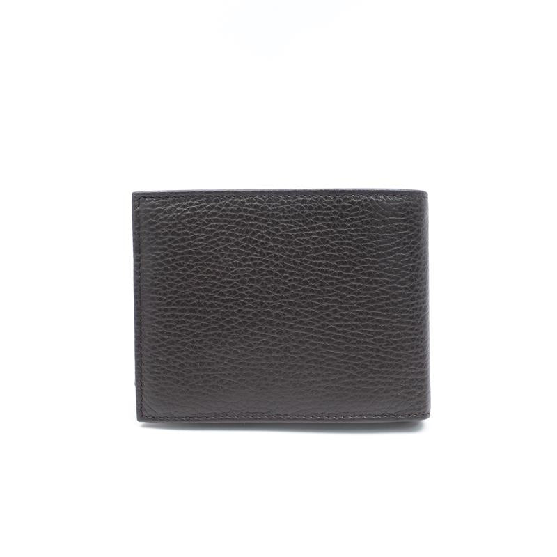 Pre-owned Gucci Dark Brown Calfskin Short Biford Wallet