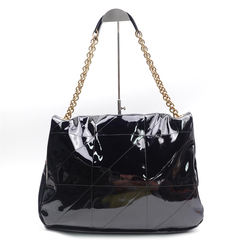 Pre-owned Saint Laurent Jamie Large Black Vernis Shoulder Bag