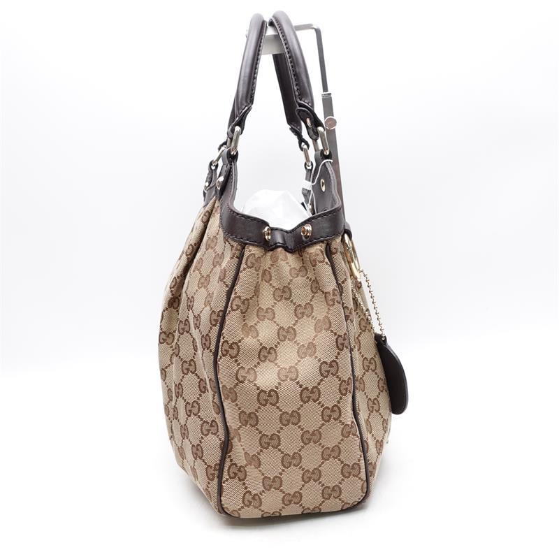 Pre-owned GUCCI Canvas Shopper Bags Sukey Brown GG Handbag