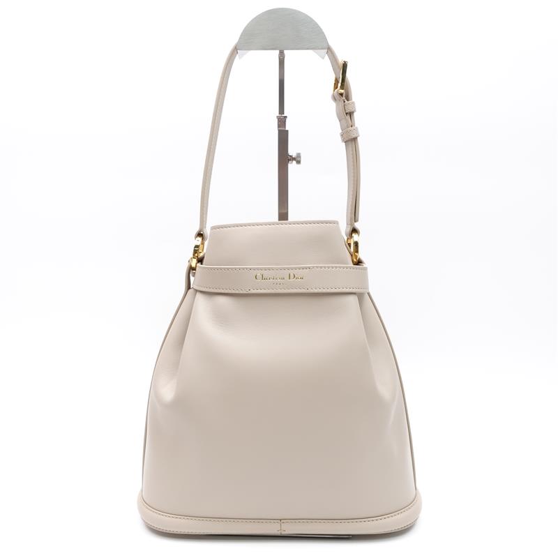 Pre-owned Dior C'est Dior Cream Calfskin Shoulder Bag