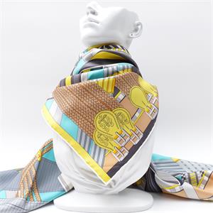 Pre-Owned Hermes Multicolored Square Silk Scarf