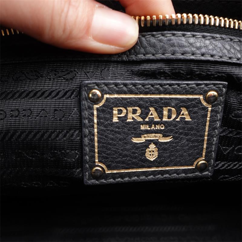 Pre-owned Prada Black Calfskin Satchel