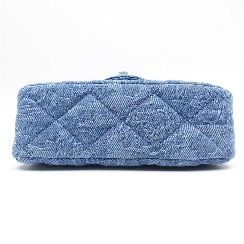 Pre-owned Chanel CF Blue Demin Shoulder Bag