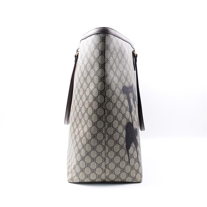 Pre-owned Gucci & Balenciaga Ophidia Coated Canvas Tote
