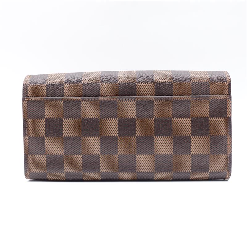 Pre-owned Louis Vuitton coated canvas Small Leather Goods Monogram Sarah Long Wallet