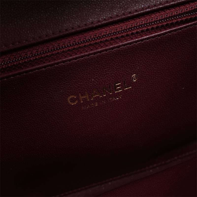 Pre-owned Chanel Vanity Case Red Calfskin Shoulder Bag