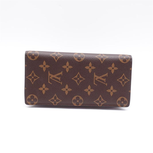 Pre-owned Louis Vuitton Brazza Monogram Brown Coated Canvas Bifold Wallet