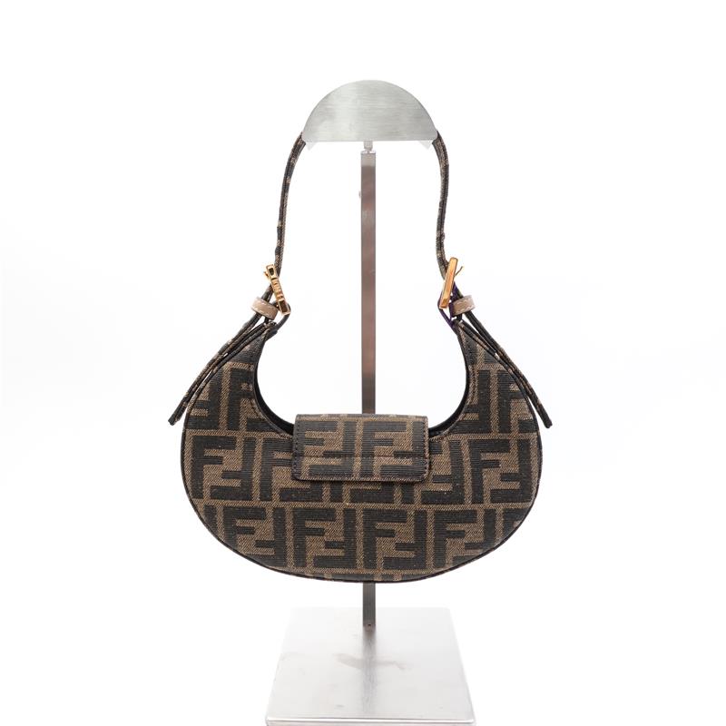 Pre-owned Fendi Cookie Monogram Canvas Shoulder Bag