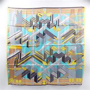 Pre-Owned Hermes Multicolored Square Silk Scarf