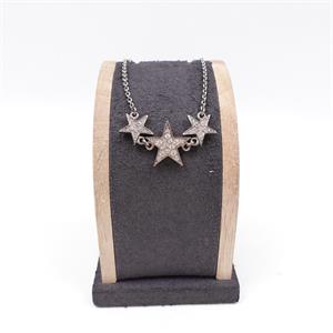 Pre-Owned Chanel Star Falling Diamond Silver Bracelet