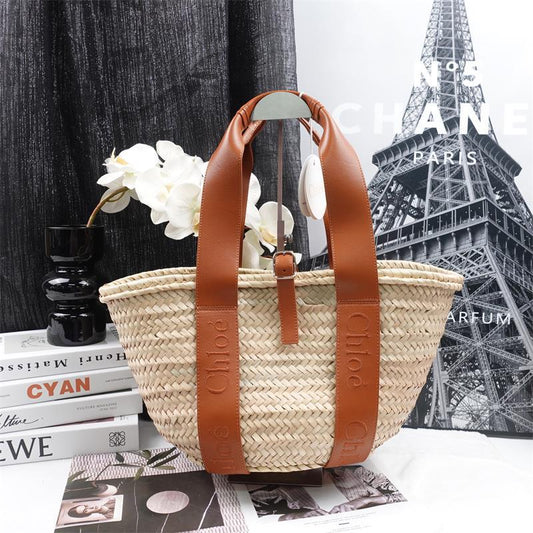 Pre-owned Chole Raffia Tote Bag