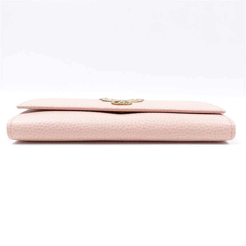 Pre-owned Prada Pink  Calfskin Long Wallet