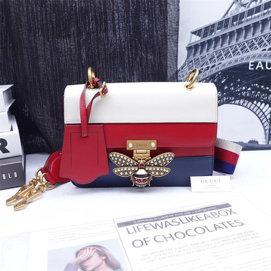 Pre-owned Gucci Queen Margaret Calfskin Shoulder Bag
