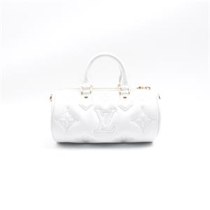 Pre-owned Louis Vuitton Papillon White Calfskin Shoulder Bag