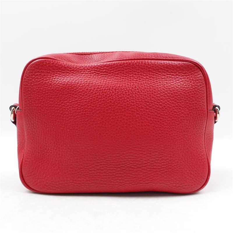 Pre-owned Gucci Soho Disco Red Calfskin Cross Body Bag