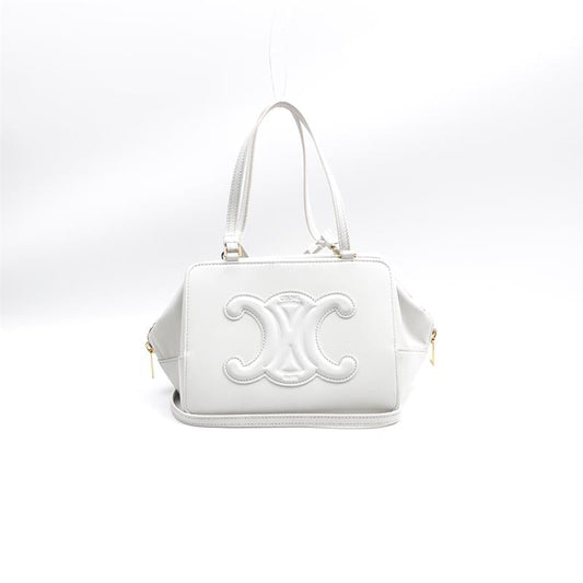 Pre-owned Celine White Calfskin Shoulder Bag