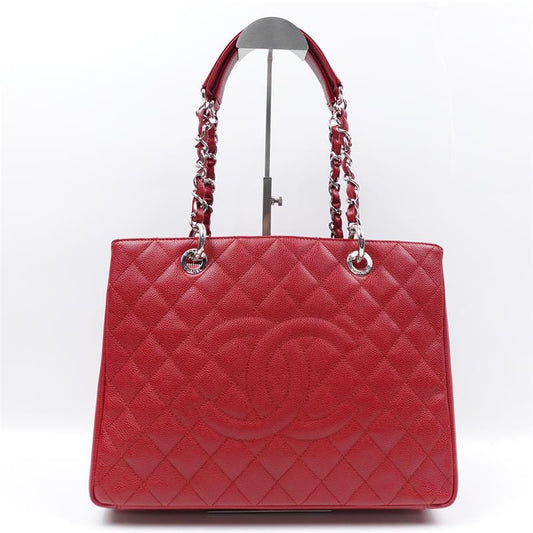 Pre-owned Chanel Red GST Calfskin Tote