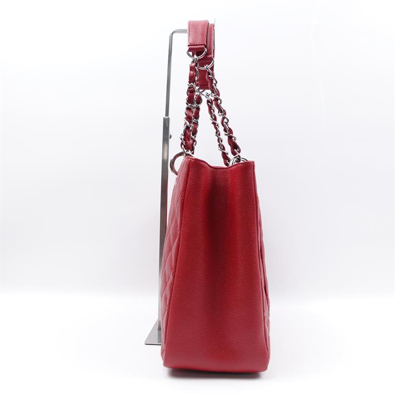Pre-owned Chanel Red GST Calfskin Tote