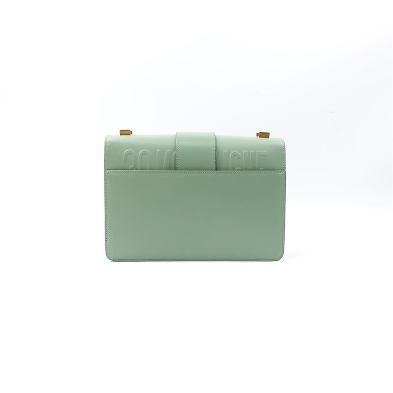 Pre-owned Dior Montaigne Green Calfskin Shoulder Bag