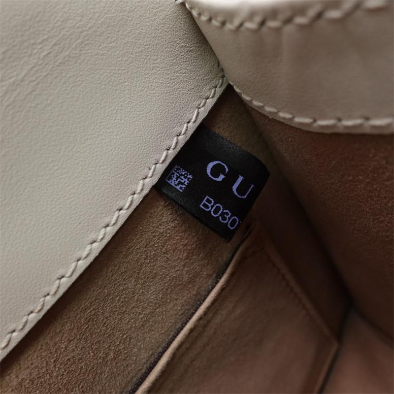 Gucci Sylvie White Calfskin Cross Body Bag