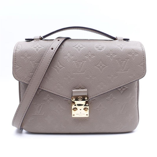 Pre-owned Louis Vuitton Metis Grey Calfskin Shoulder Bag