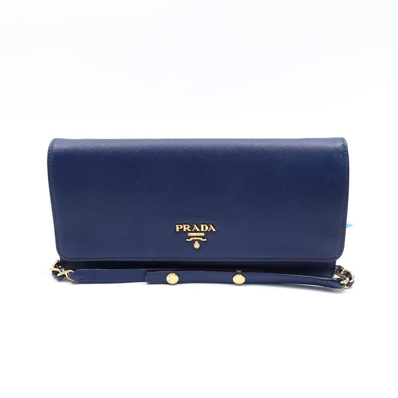 [Deal] Pre-owned Prada WOC Blue Saffiano Crossbody Bag