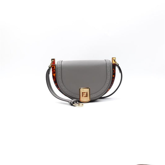 Pre-owned Fendi Moonlight Grey Calfskin Shoulder Bag