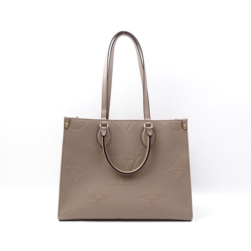 Pre-owned Louis Vuitton Onthego Grey Calfskin Tote Bag