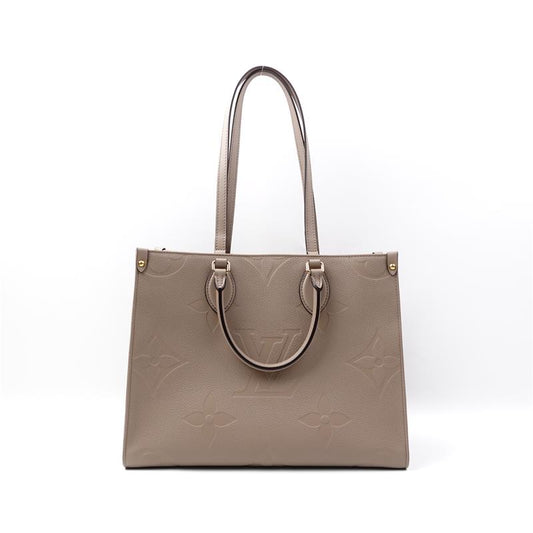 Pre-owned Louis Vuitton Onthego Grey Calfskin Tote Bag