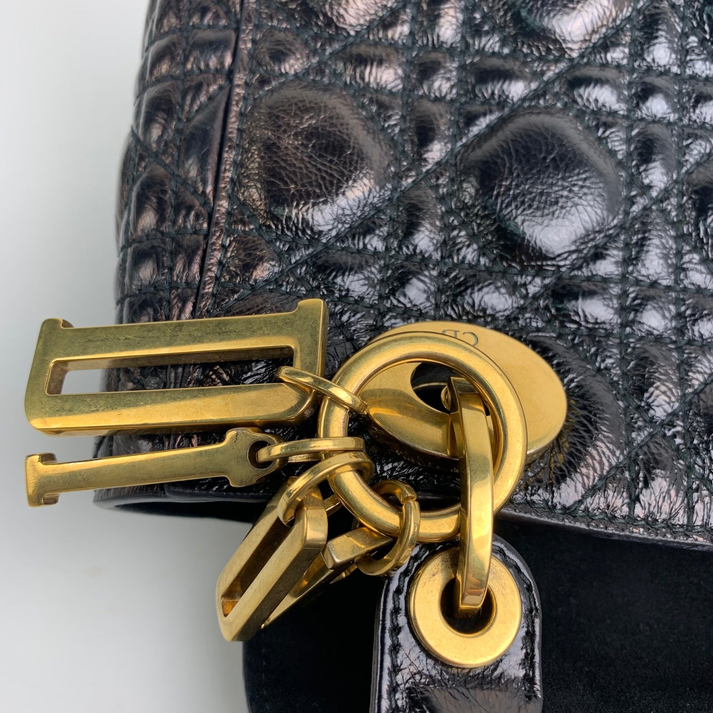 Pre-owned DIOR Leather Shoulder Bags Lady ABC Black Shoulder Bag