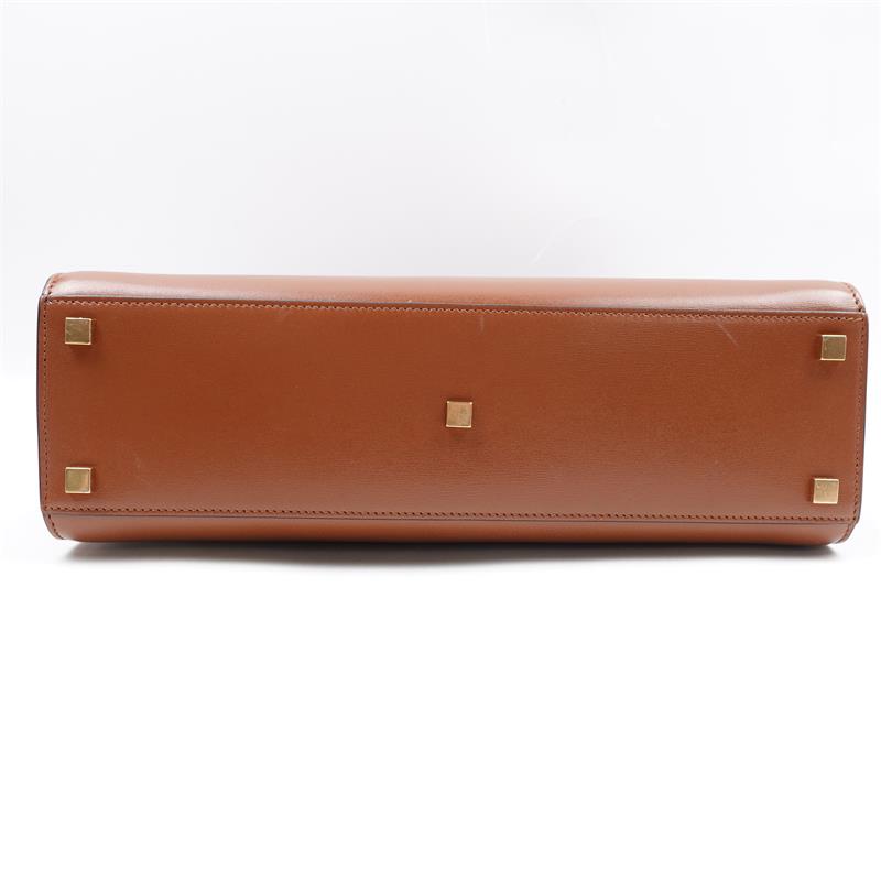 Pre-owned Saint Laurent Manhattan Brown Calfskin Handle Bag