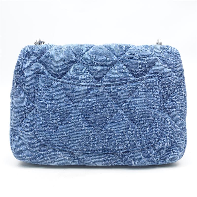 Pre-owned Chanel CF Blue Demin Shoulder Bag
