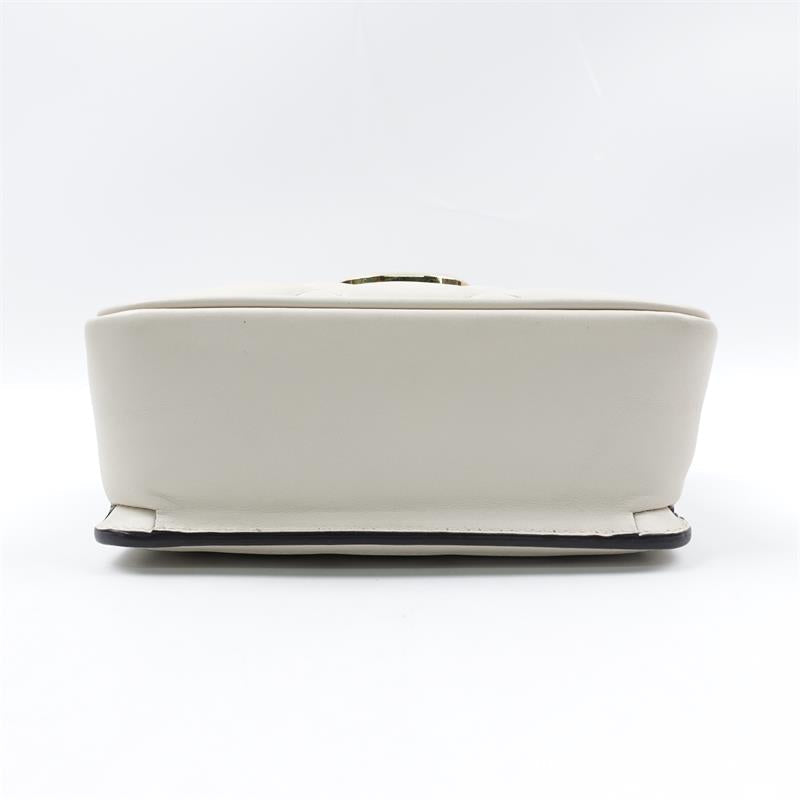 Pre-owned Gucci DECO MINI Cream Calfskin Shoulder Bag