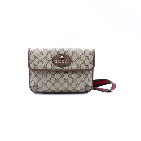 Pre-Owned Gucci Neo Vintage GG Supreme Brown Coated Canvas Bumbag