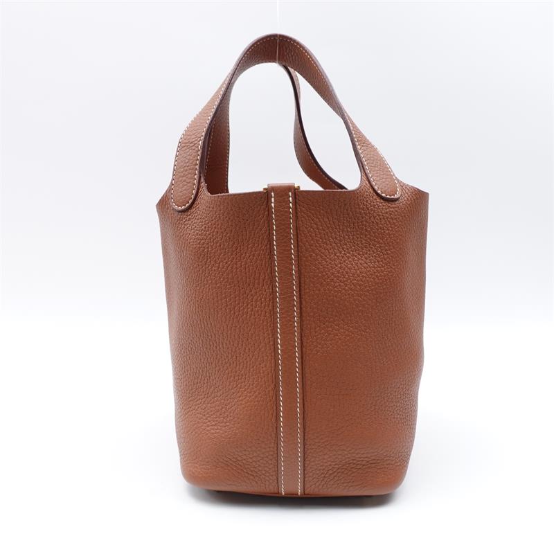 [Deal] Hermes Picotin 18 Brown Leather Tote Handbag