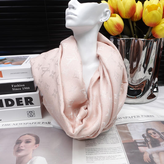 Louis Vuitton Pink Silk Scarf