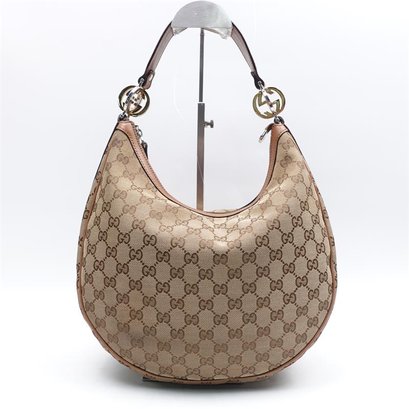 Pre-owned GUCCI Canvas Shopper Bags GG Beige Tote