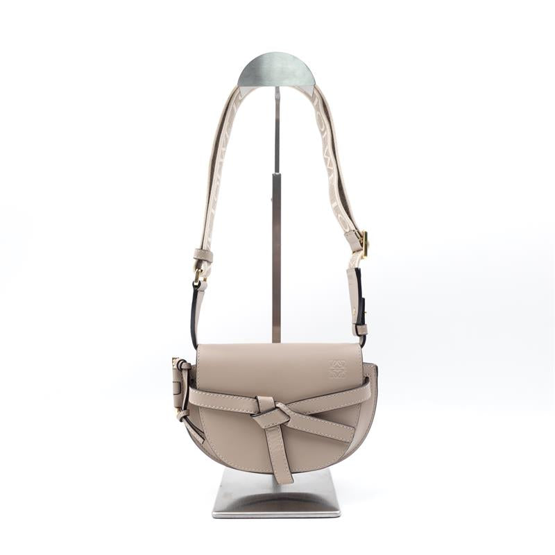 Pre-owned Loewe Gate Mini Grey Calfskin Shoulder Bag