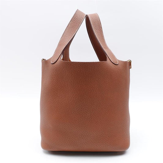 [Deal] Hermes Picotin 18 Brown Leather Tote Handbag
