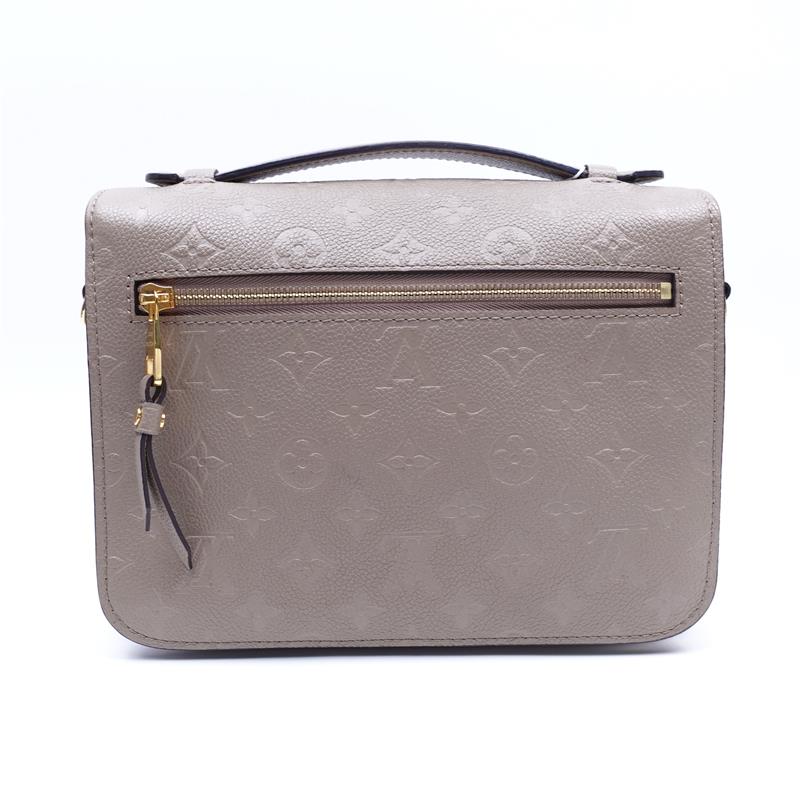 Pre-owned Louis Vuitton Metis Grey Calfskin Shoulder Bag