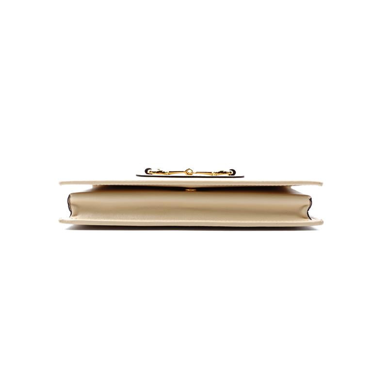 Pre-owned Gucci 1955 Milk Tea Calfskin Wristlet