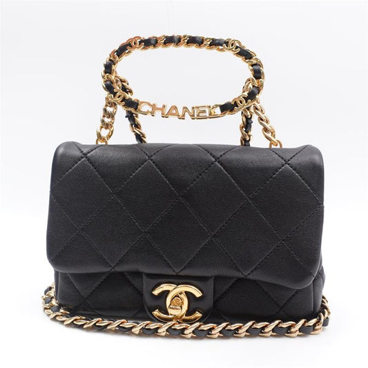 Pre-owned Chanel Black Calfskin Shoulder Bag
