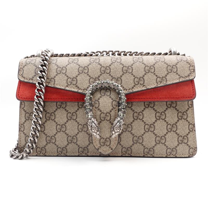 Pre-owned Gucci Dionysus Brown Coated Canvas Shoulder Bag