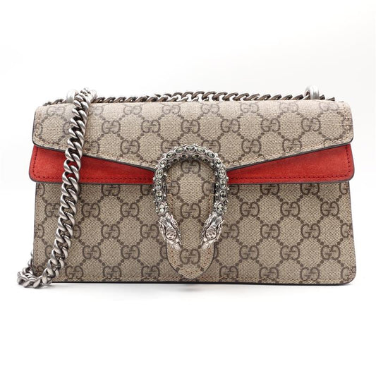 Pre-owned Gucci Dionysus Brown Coated Canvas Shoulder Bag