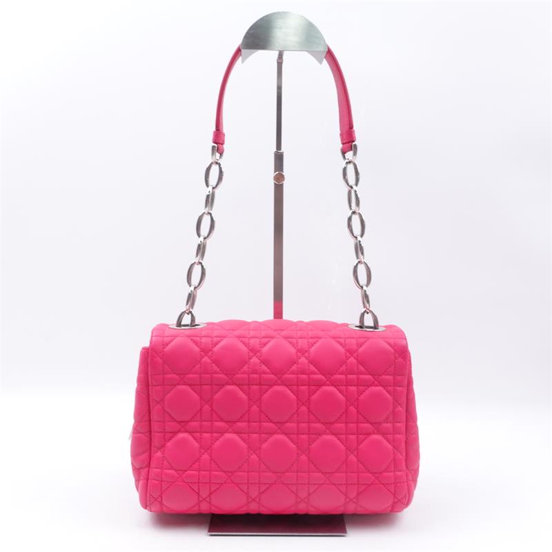 Pre-owned Dior Lambskin Shoulder Bags Flap Pink Shoulder Bag