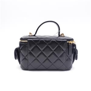 Pre-owned CHANEL Calfskin Shoulder Bags 23S Black Shoulder Bag