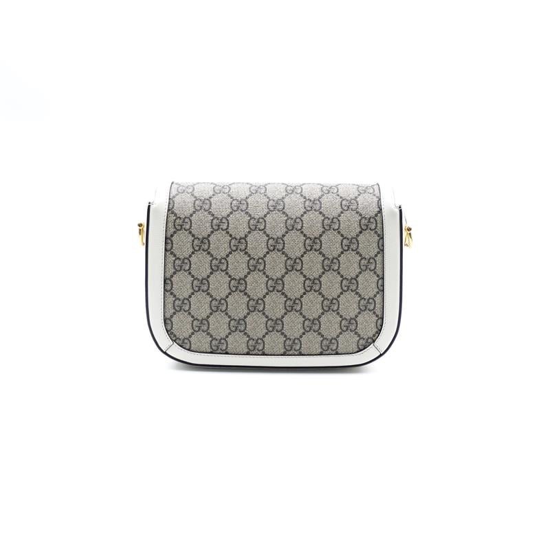 Pre-owned Gucci Horsebite Brown Coated Canvas Shoulder Bag